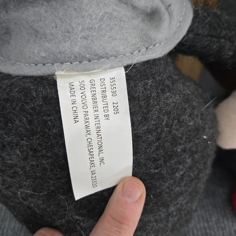 Gray Plush Gnomes Bean Bag Bottom 15" Set of‎ 2 Greenbrier International - Picture 4 of 4